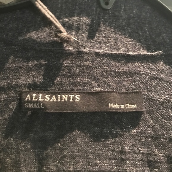 AllSaints Morar Gilet Navy Top - Picture 5 of 6