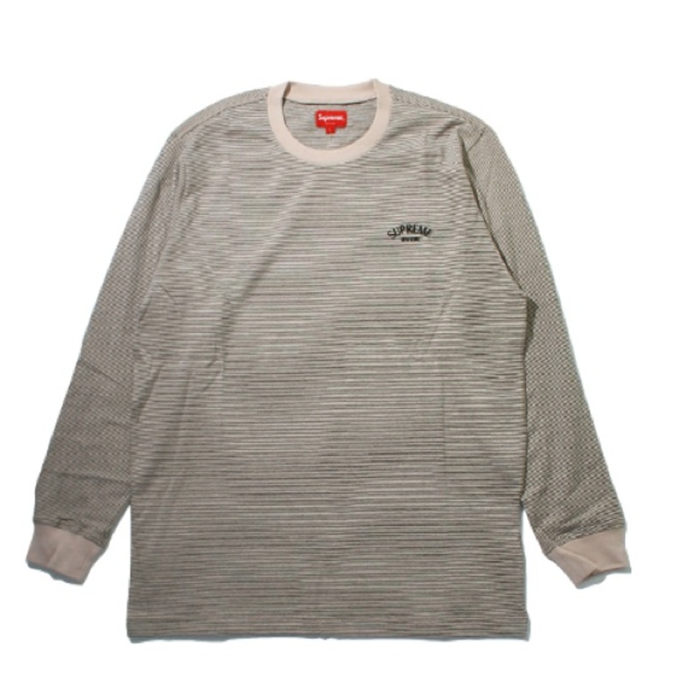 AUTHENTIC Supreme Pink Micro Stripe Long Sleeve