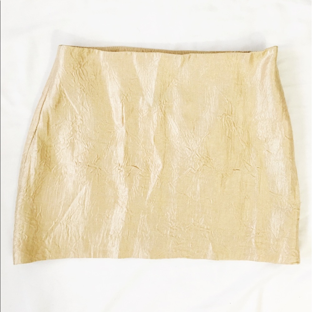 New BB Dakota champagne mini skirt