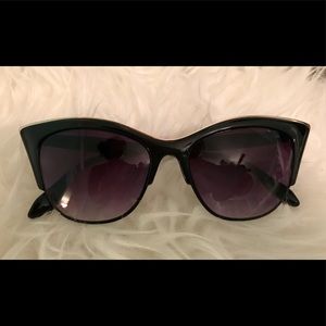 Gold Rimmed Cat Eye Sunglasses