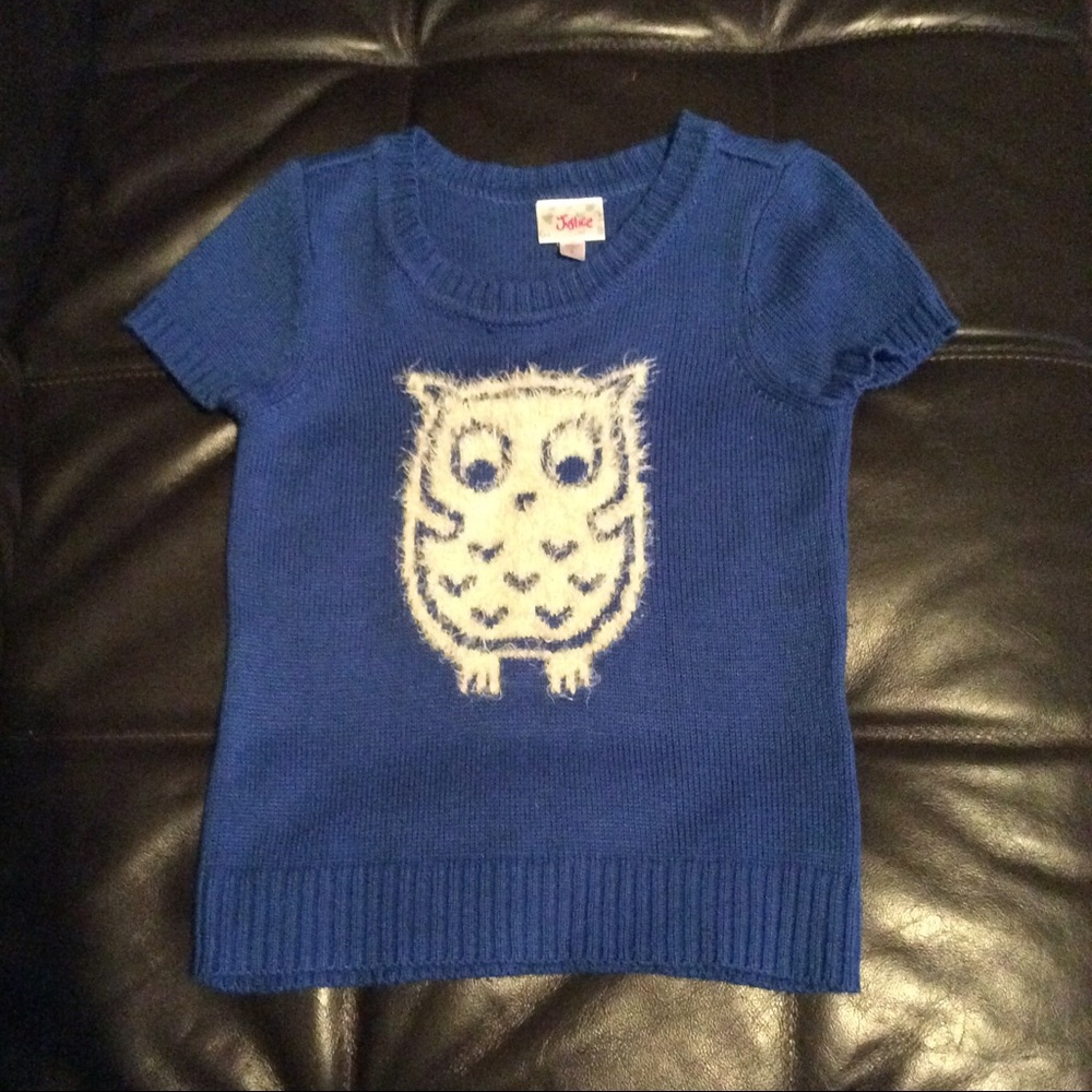 Justice Owl Cropped Knit Lightweight Sweater Top 7