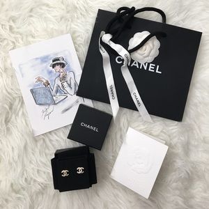 Chanel GHW earrings - 100% authentic