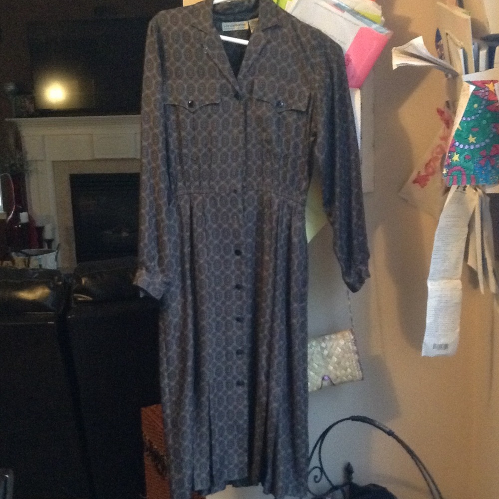 Liz Claiborne long brown dress