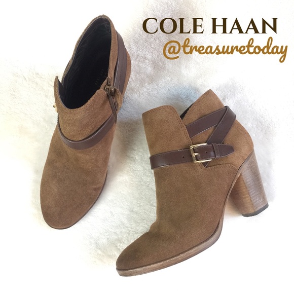 Cole Haan Shoes - Cole Haan Tan Suede Leather Ankle Booties