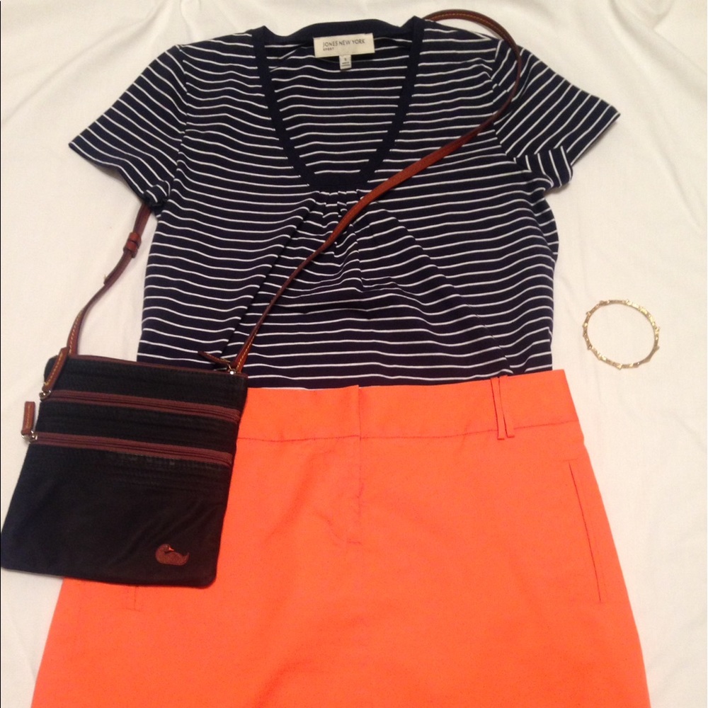 Jcrew orange mini skirt size 6