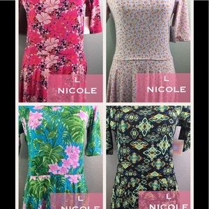 Lularoe Nicole Large lot-set of 4