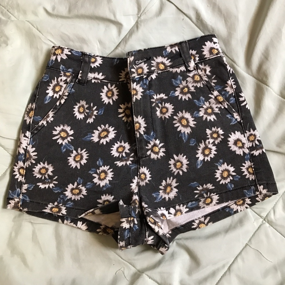 Floral High Waist Shorts
