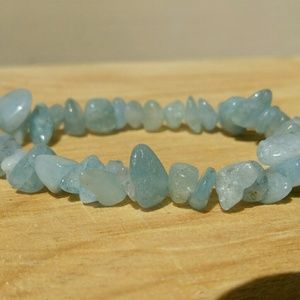 Aquamarine Gem Chip Bracelet
