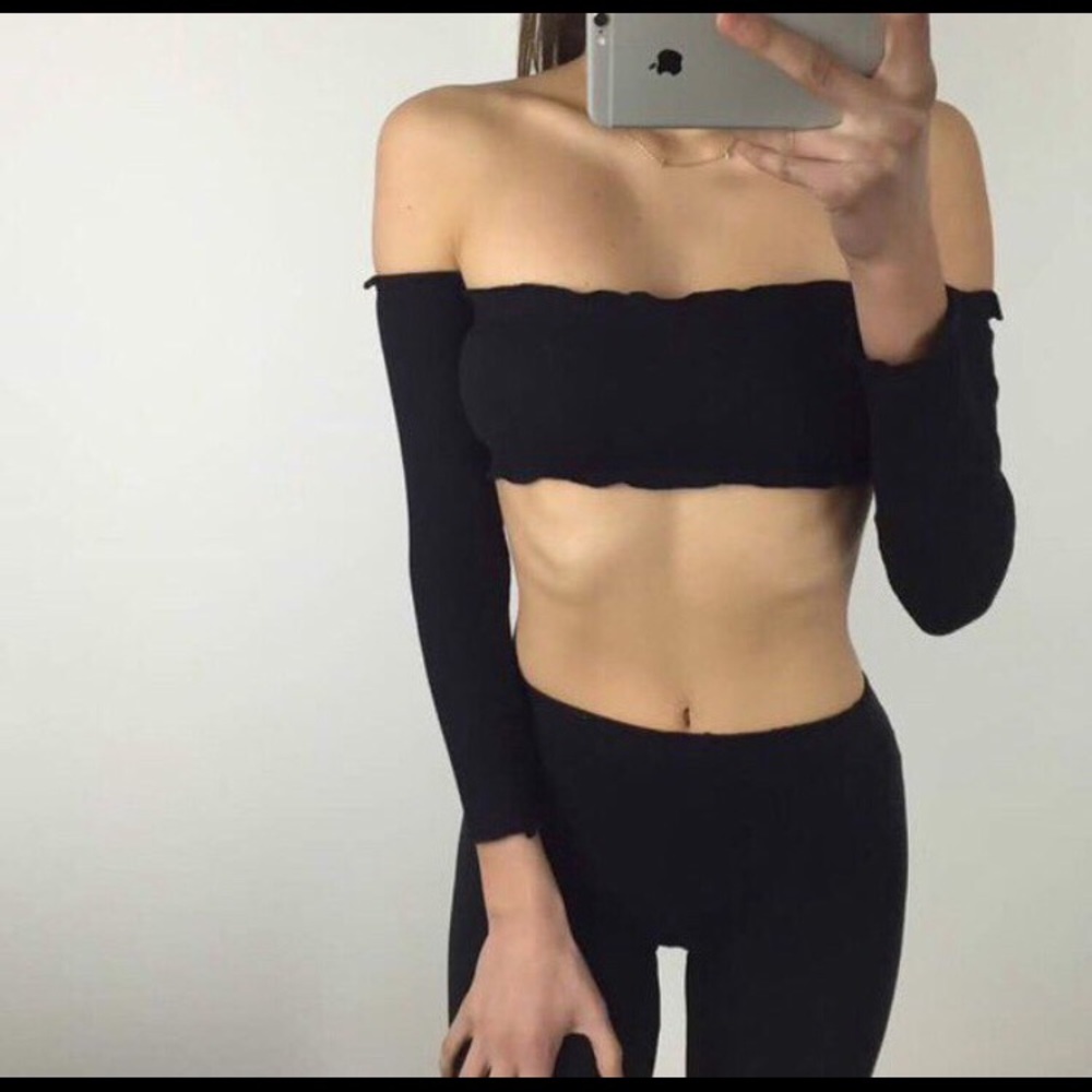 Giselle ruffle crop top