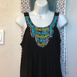 full length dress with beautiful beaded top