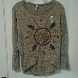Print sweater, small, NEW
