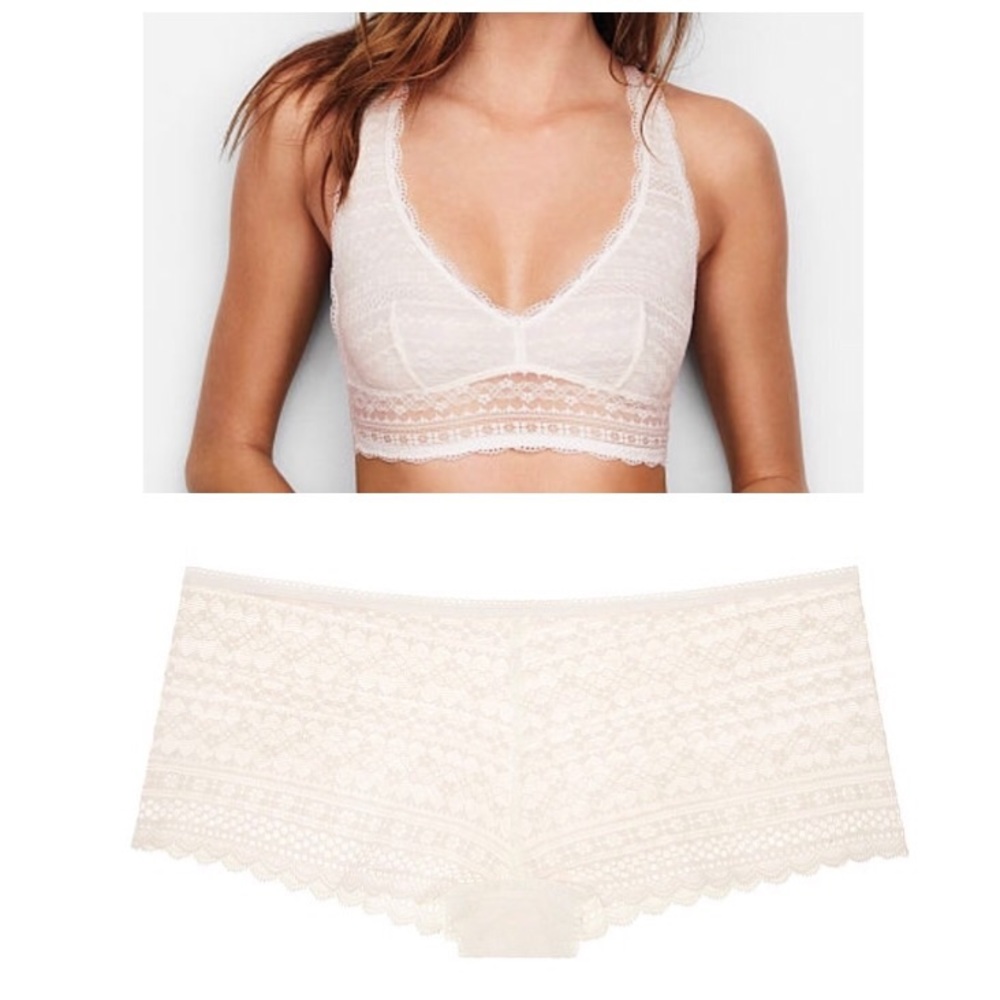 VS Lingerie Set (Lace Bralette &a Cheeky Panty)