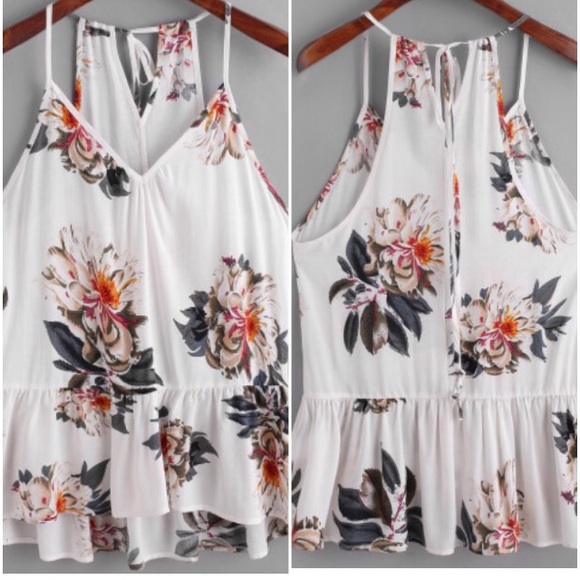 Floral Peplum Cami - Picture 4 of 5