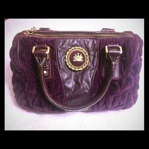 Juicy Couture purple velour handbag