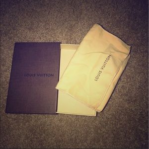 Authentic Louis Vuitton wallet box with dust bag