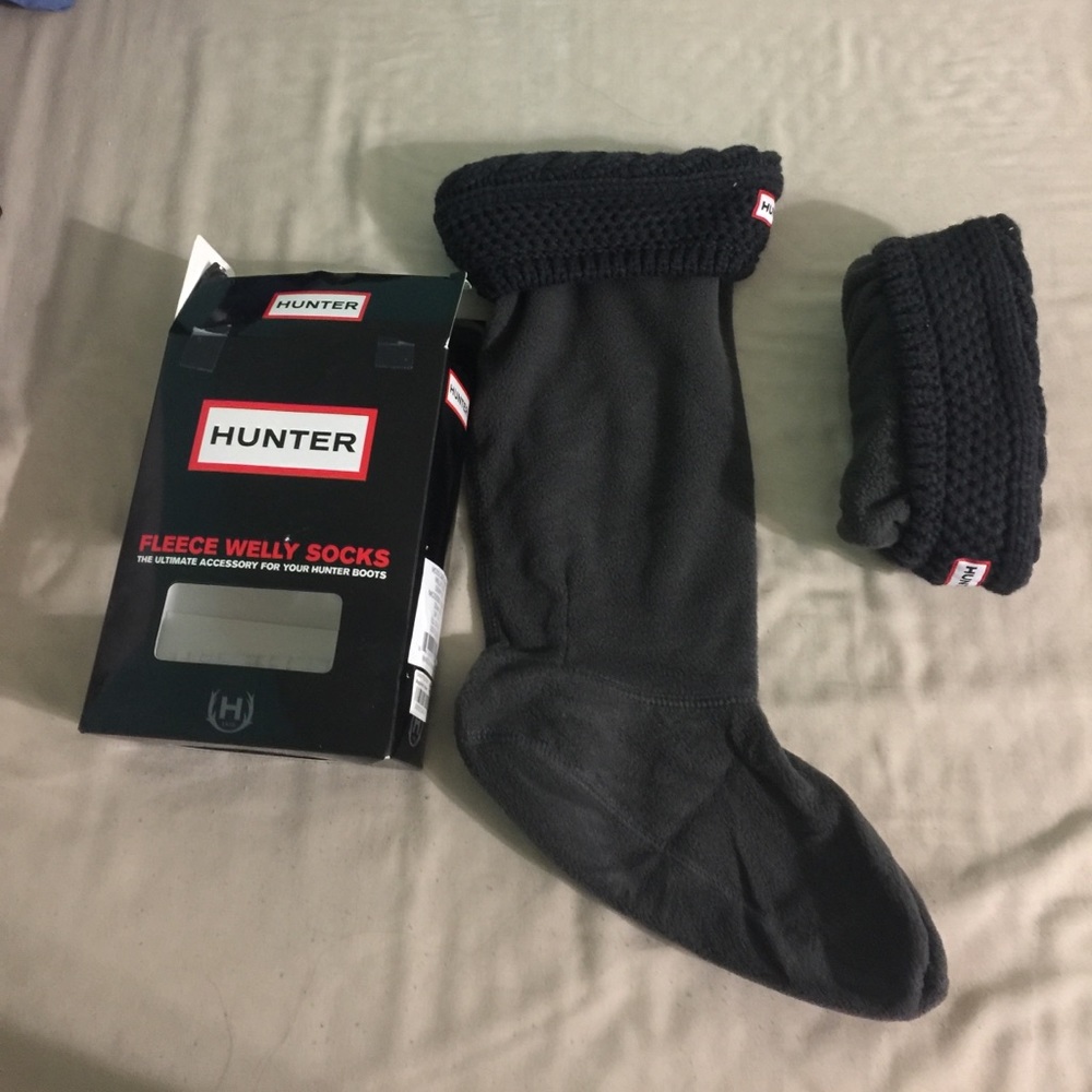 Hunter fleece Welly socks. Size US (F) 5-7