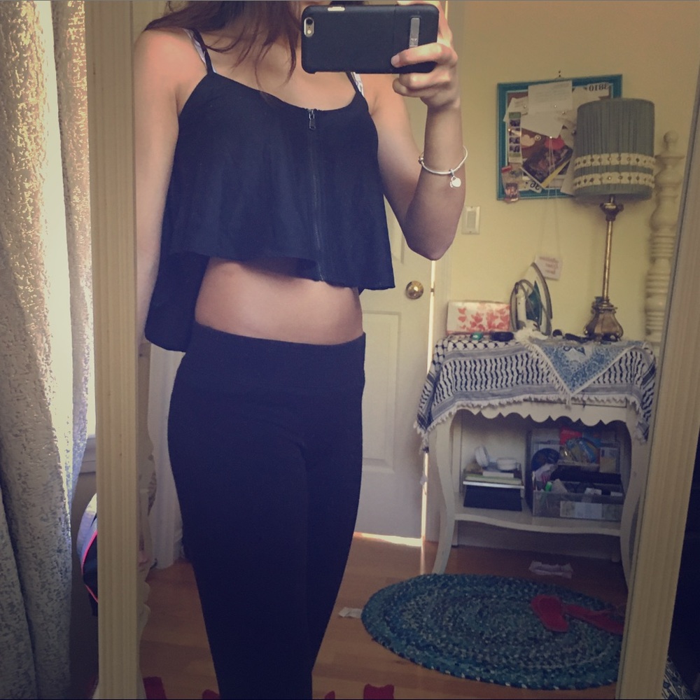 Black silence + noise crop top
