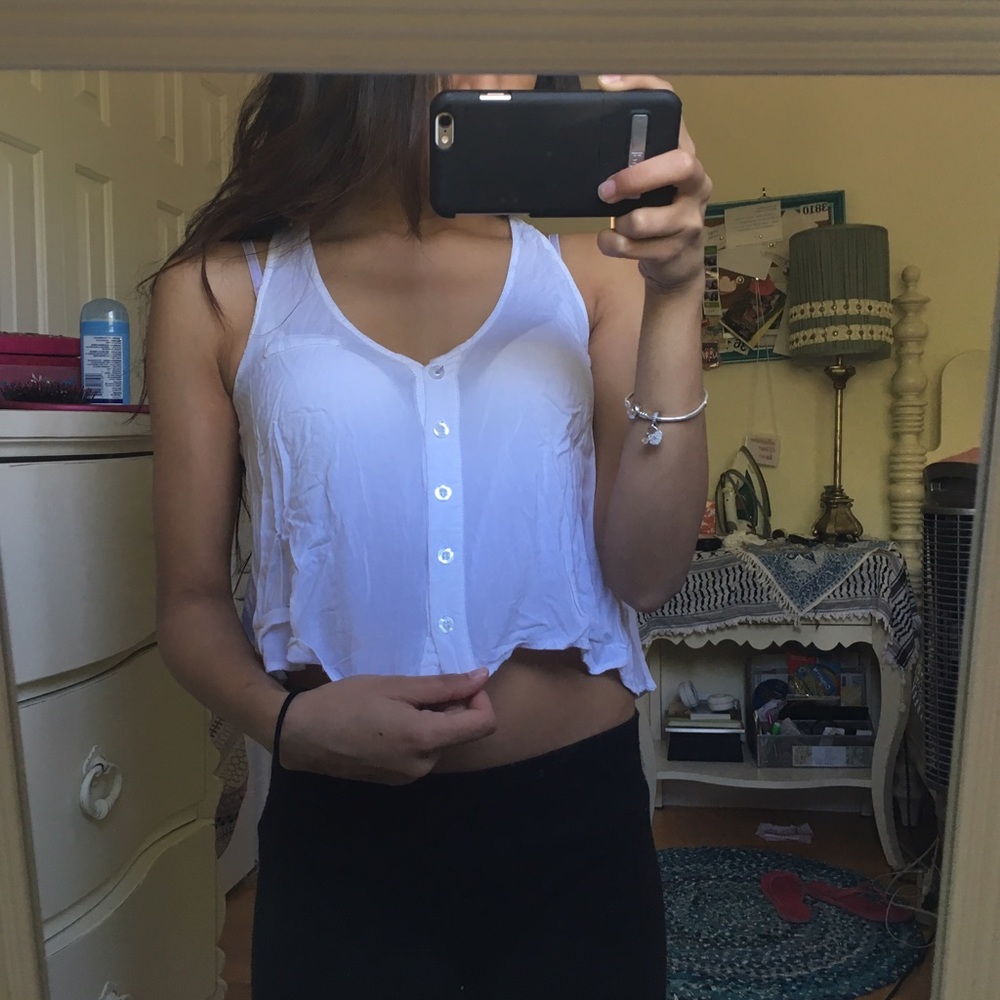 White summer crop top