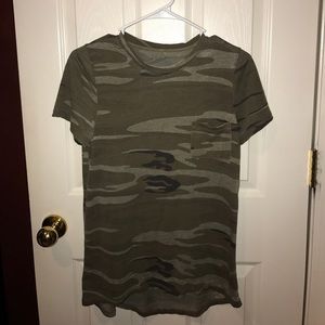 Camo army green short sleeve shirt