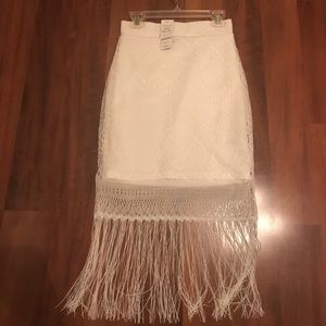 White Bebe skirt
