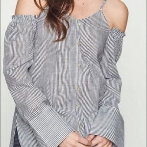 Pinstripe Button Down Shirt