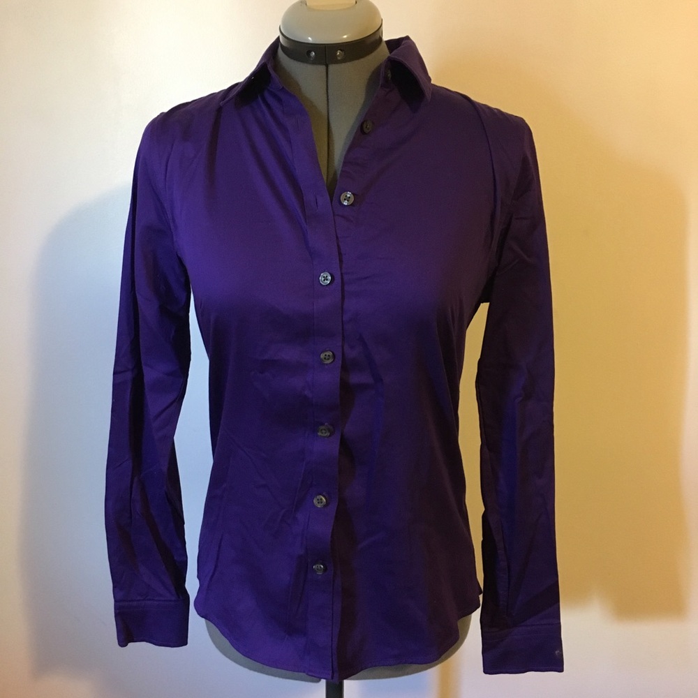 Banana Republic Dark Purple Button Down Price ⬇️⬇️