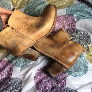 Vintage Soft Leather Booties - Bed Stu