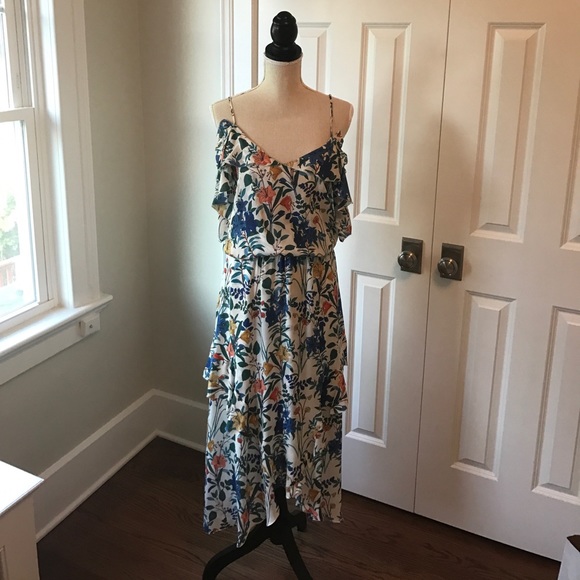 Parker Kam Cold Shoulder Silk Dress - Picture 3 of 6