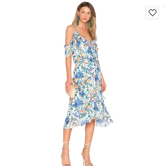 Parker Kam Cold Shoulder Silk Dress - Picture 2 of 6