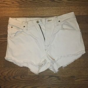 Wrangler white high waisted shorts
