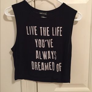 Crop top with quote :)