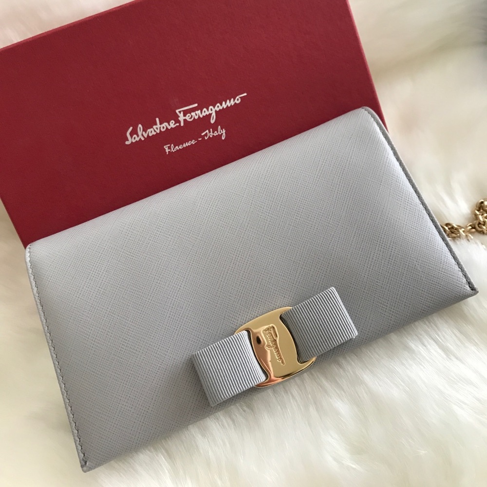 Salvatore ferragamo wallet on a chain