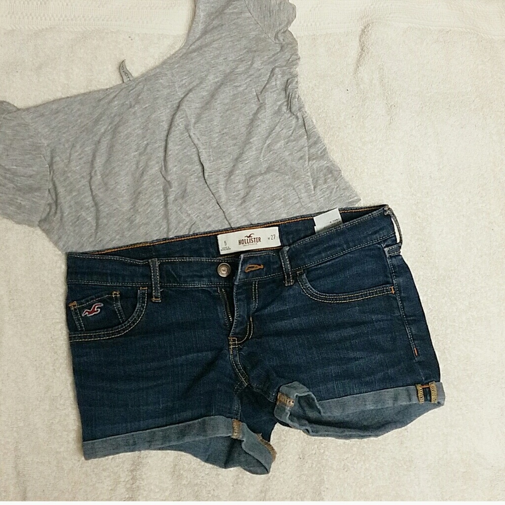 Hollister Short Shorts Dark Wash