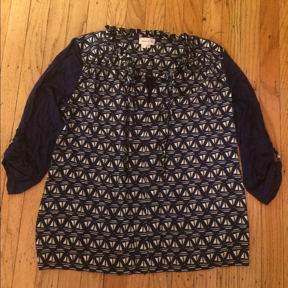 Anthro sailboat printed top