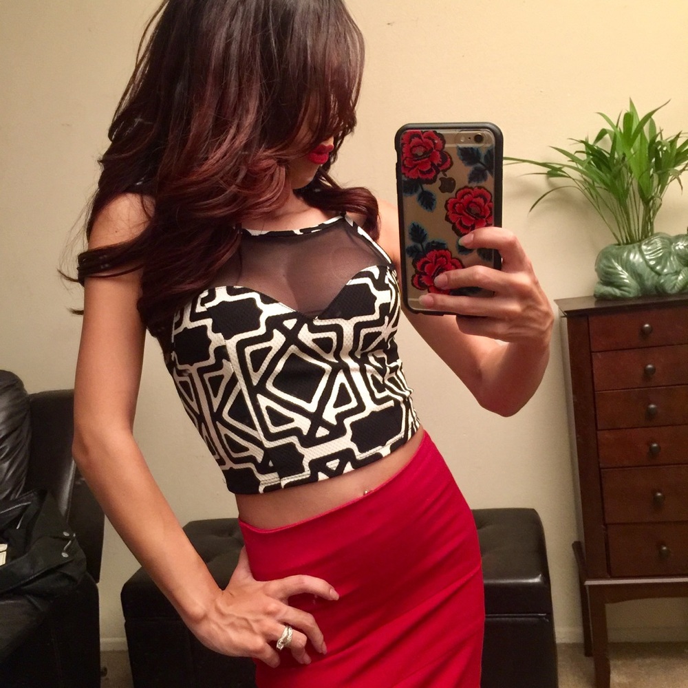 NEW mesh crop top