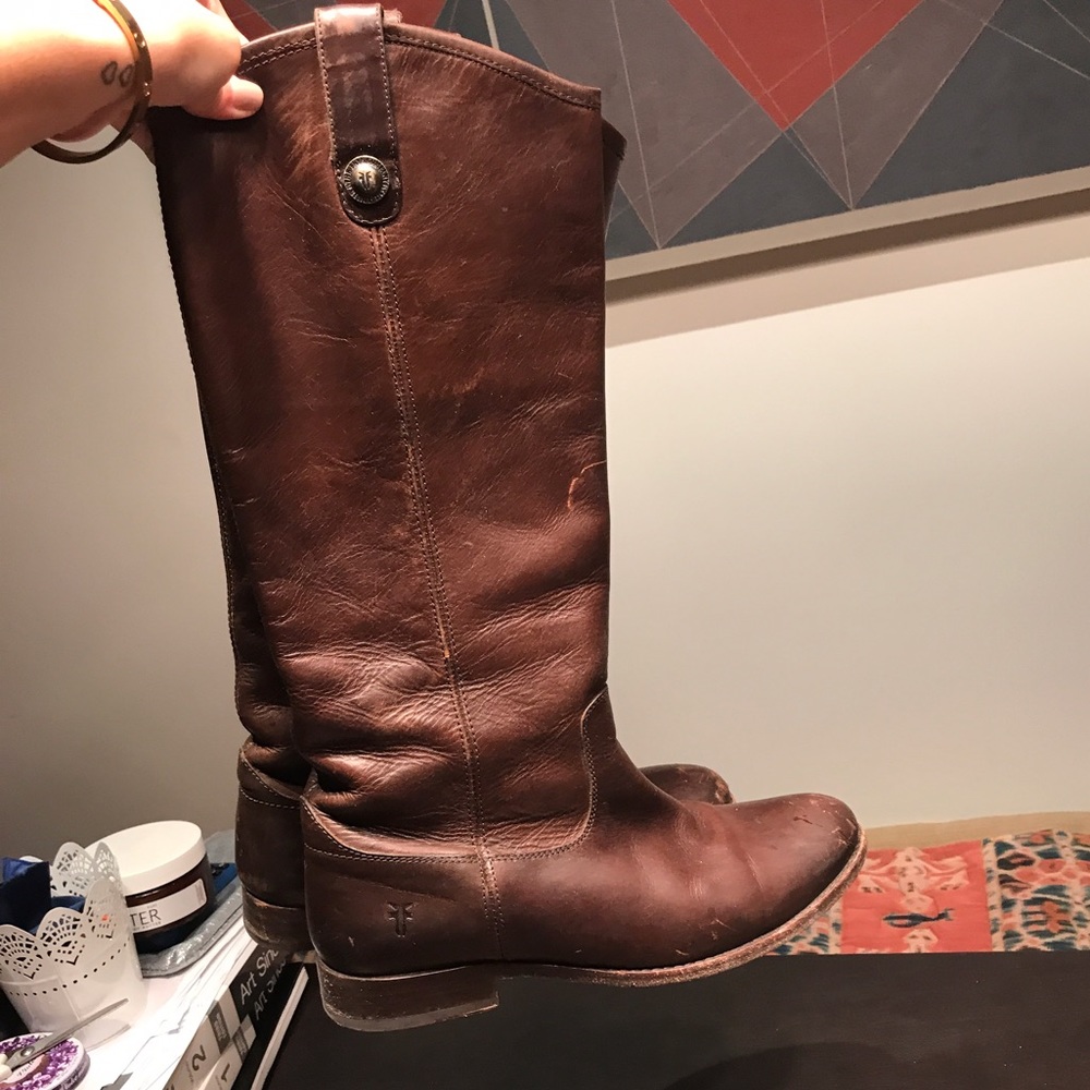 Frye 'Melissa Button' Riding Boots in Bordeaux