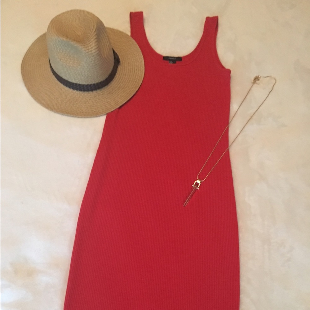 Forever 21 ribbed midi dress. Super easy to wear!