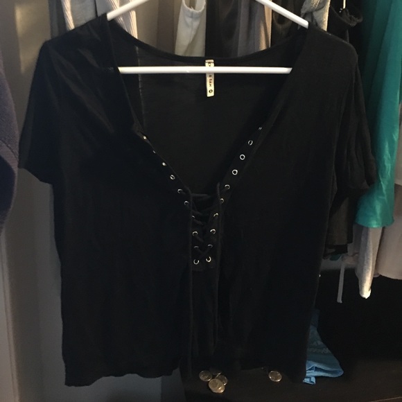 LF Lace Up Tee Shirt - Picture 2 of 2