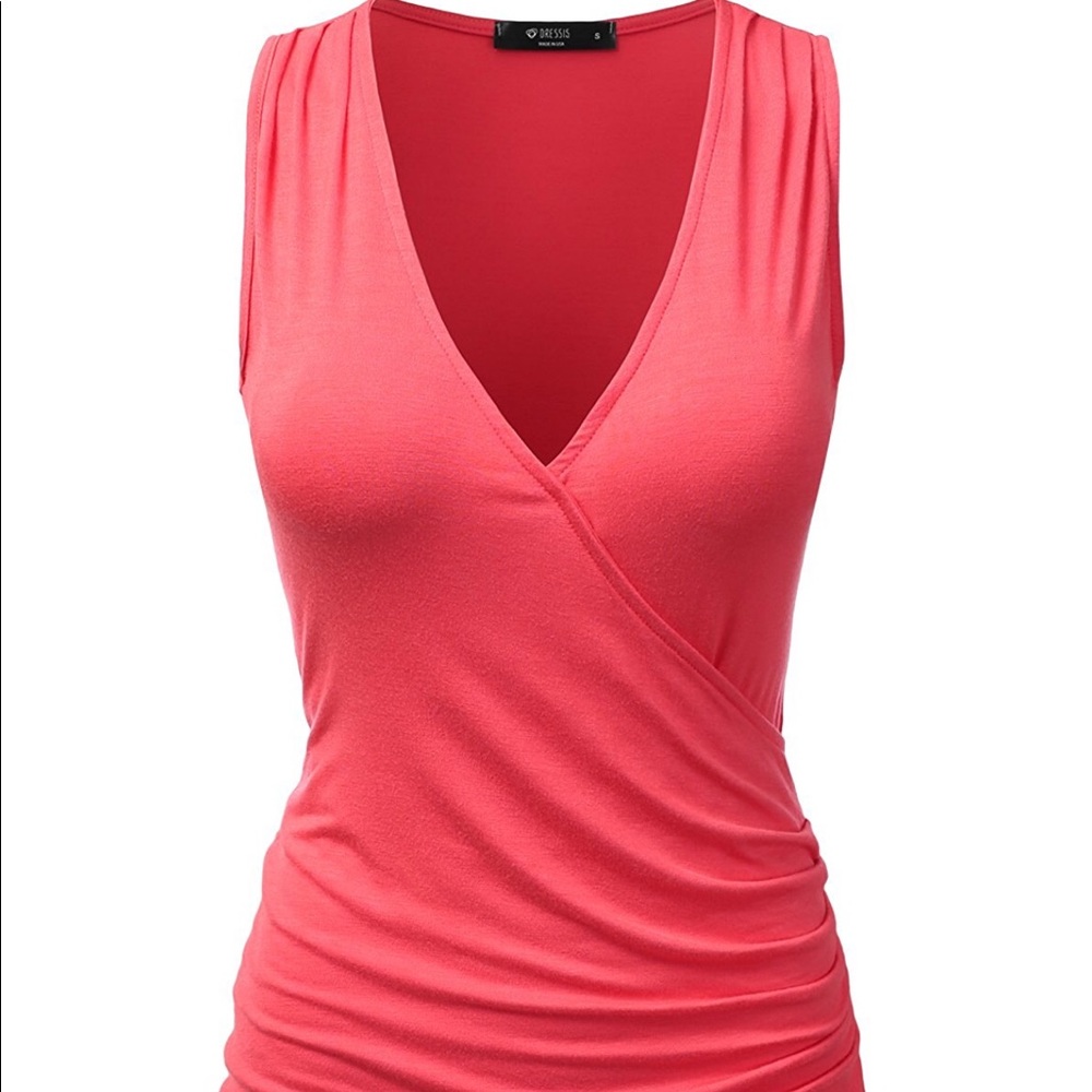 Ruched Side Wrap Front Top