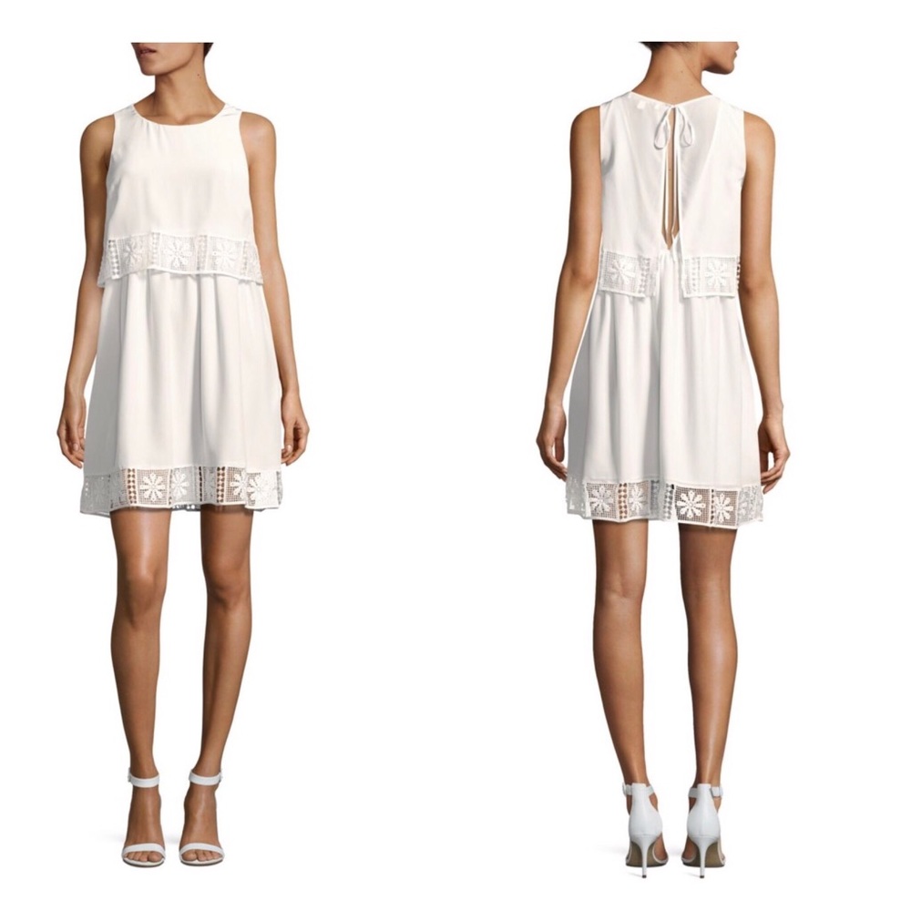 Elizabeth and James Ivory Back Cutout Mini Dress - Picture 1 of 5