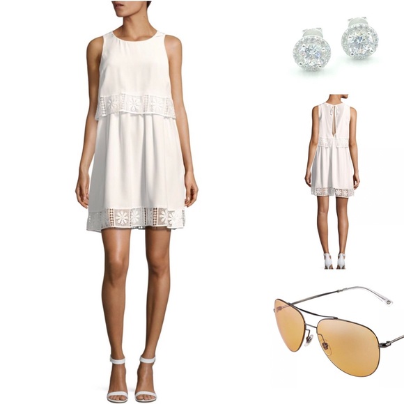 Elizabeth and James Ivory Back Cutout Mini Dress - Picture 2 of 5