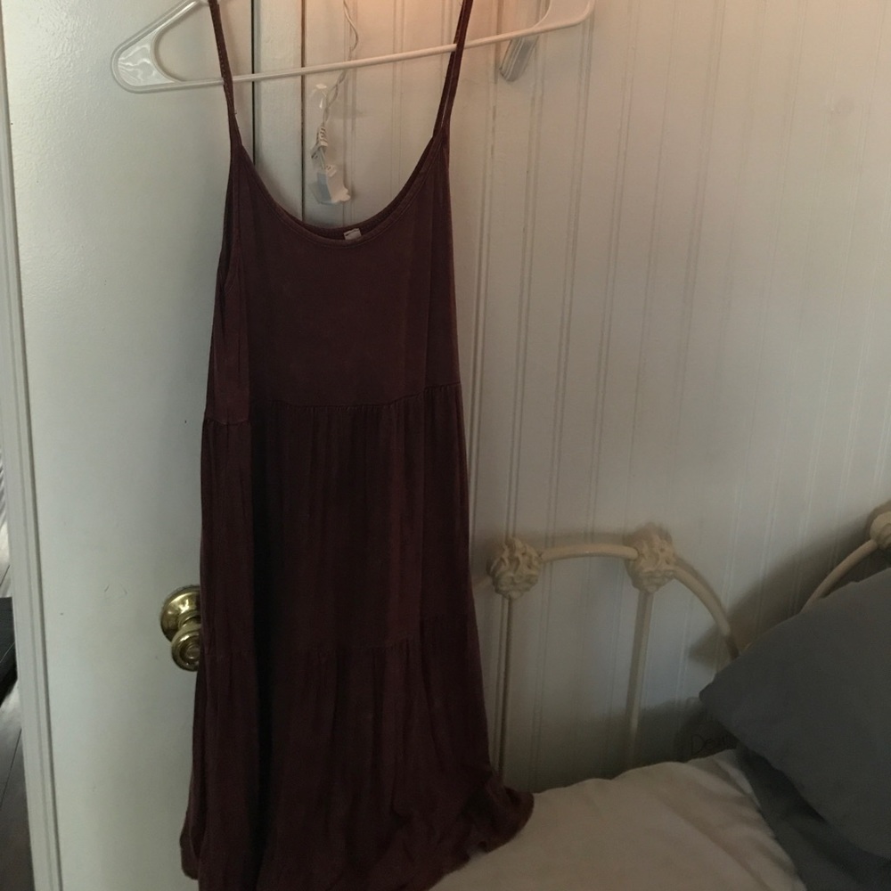 burgundy dress