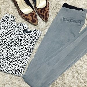 HELMUT LANG Skinny Denim Leggings in Grey Rinse ✨