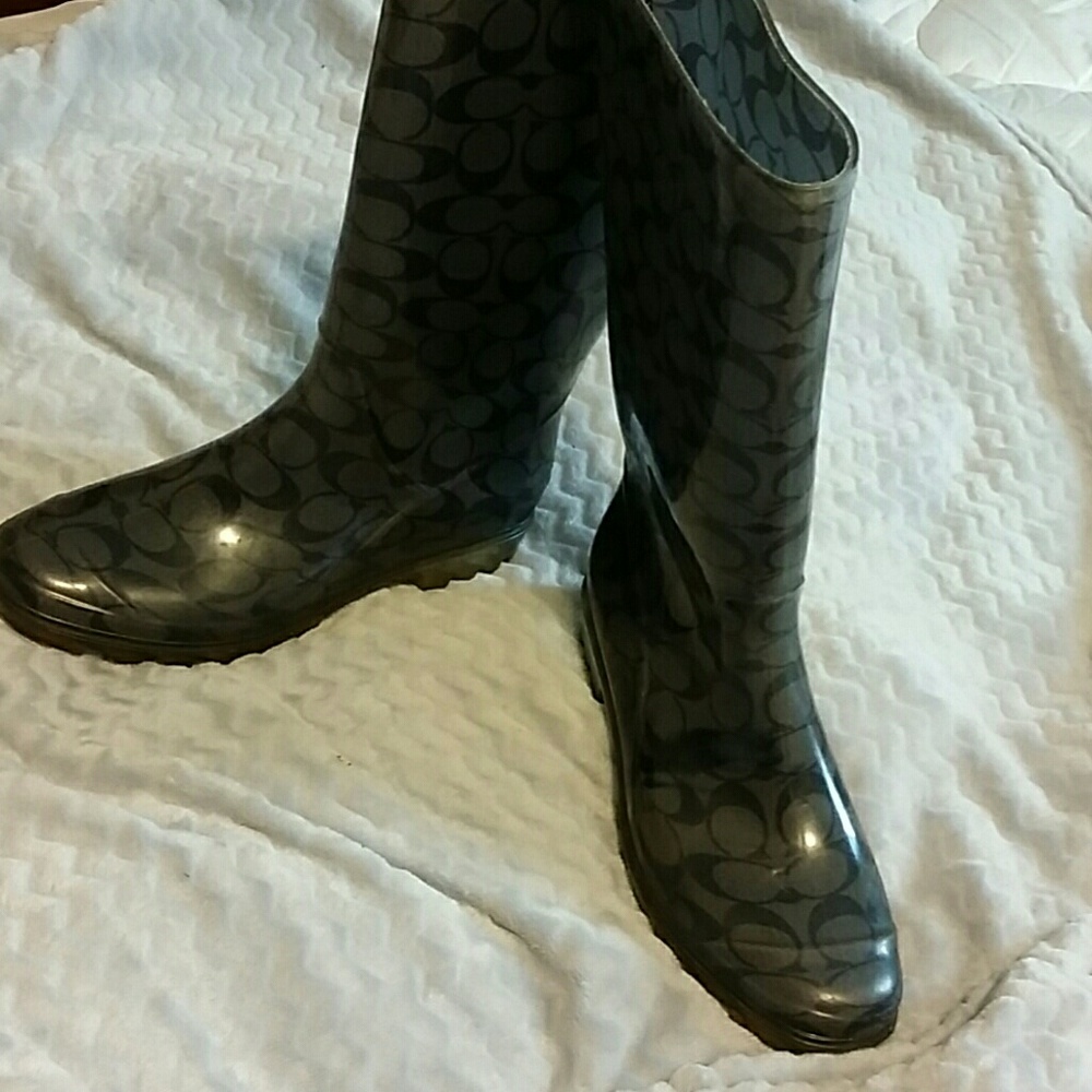 Super Cute Coach Rainboots Size 9