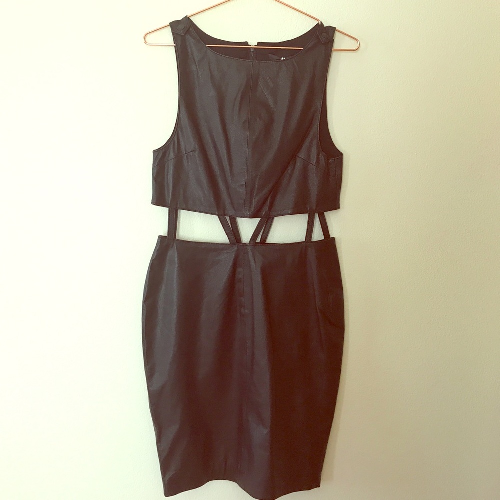 One Teaspoon - Tiny Killer Black Leather Dresss