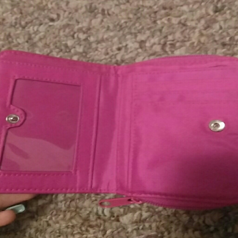 Pink money wallet and coin purse