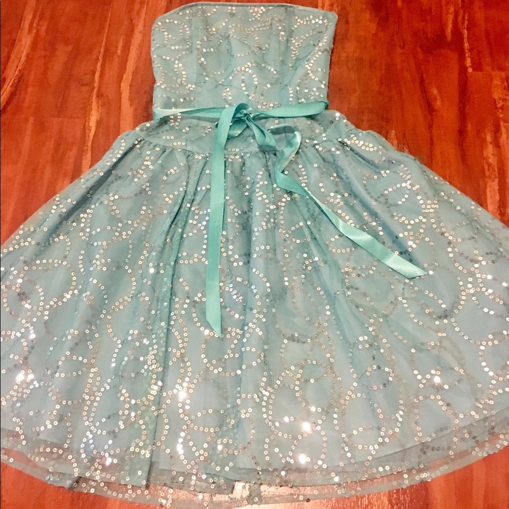 Delaru midi dress blue/sparkles size 5/6