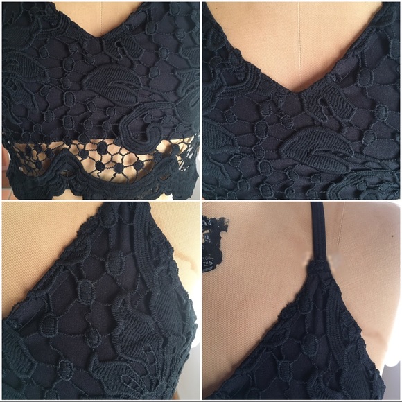 Crocheted Lace Crop Top - Picture 6 of 7