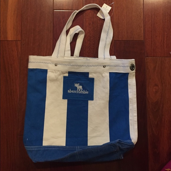 Abercrombie Blue Striped Tote/Bag - Picture 1 of 1