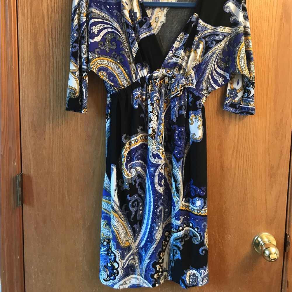 Flirty, comfy empire waist stretchy dress small